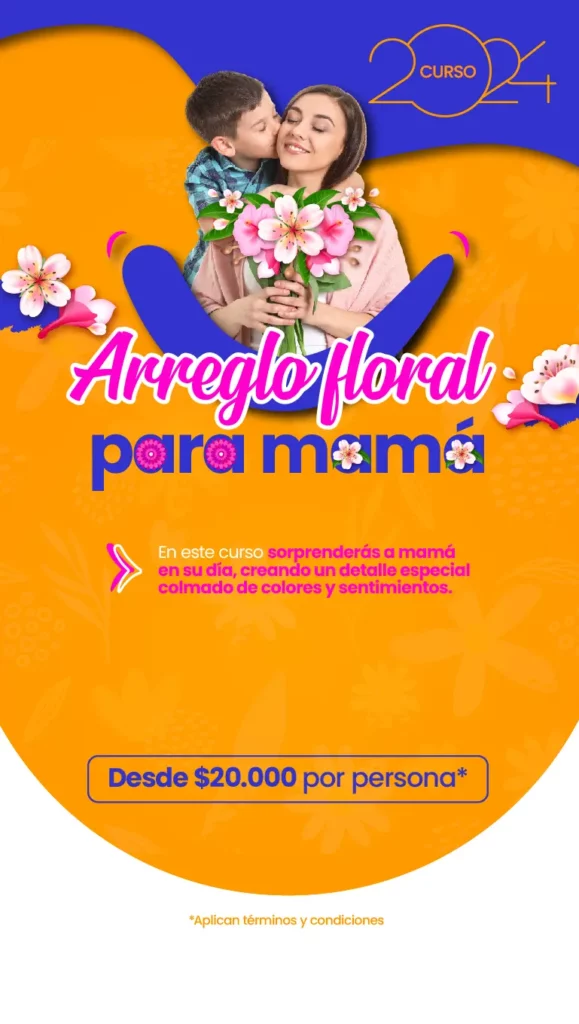 Banner formulario Arreglo floral mamá movil