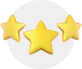 Icono de tres estrella