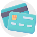 Icono 3d de tarjeta de credito