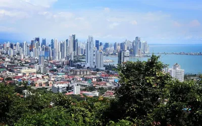 Vista aerea de ciudad de panama