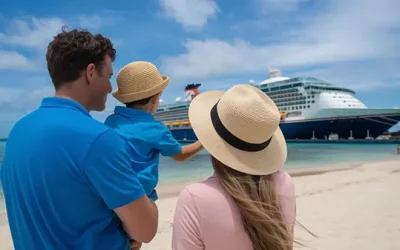 Imagen familia pronto a abordar un crucer