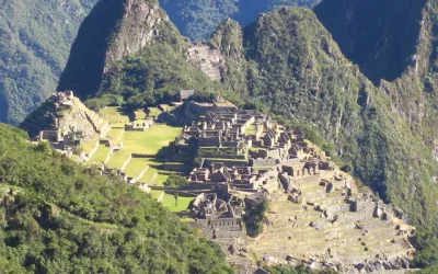 Imagen aerea de machu pichu