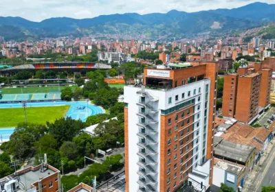 fachada aerea del hotel tequendama en meddellin